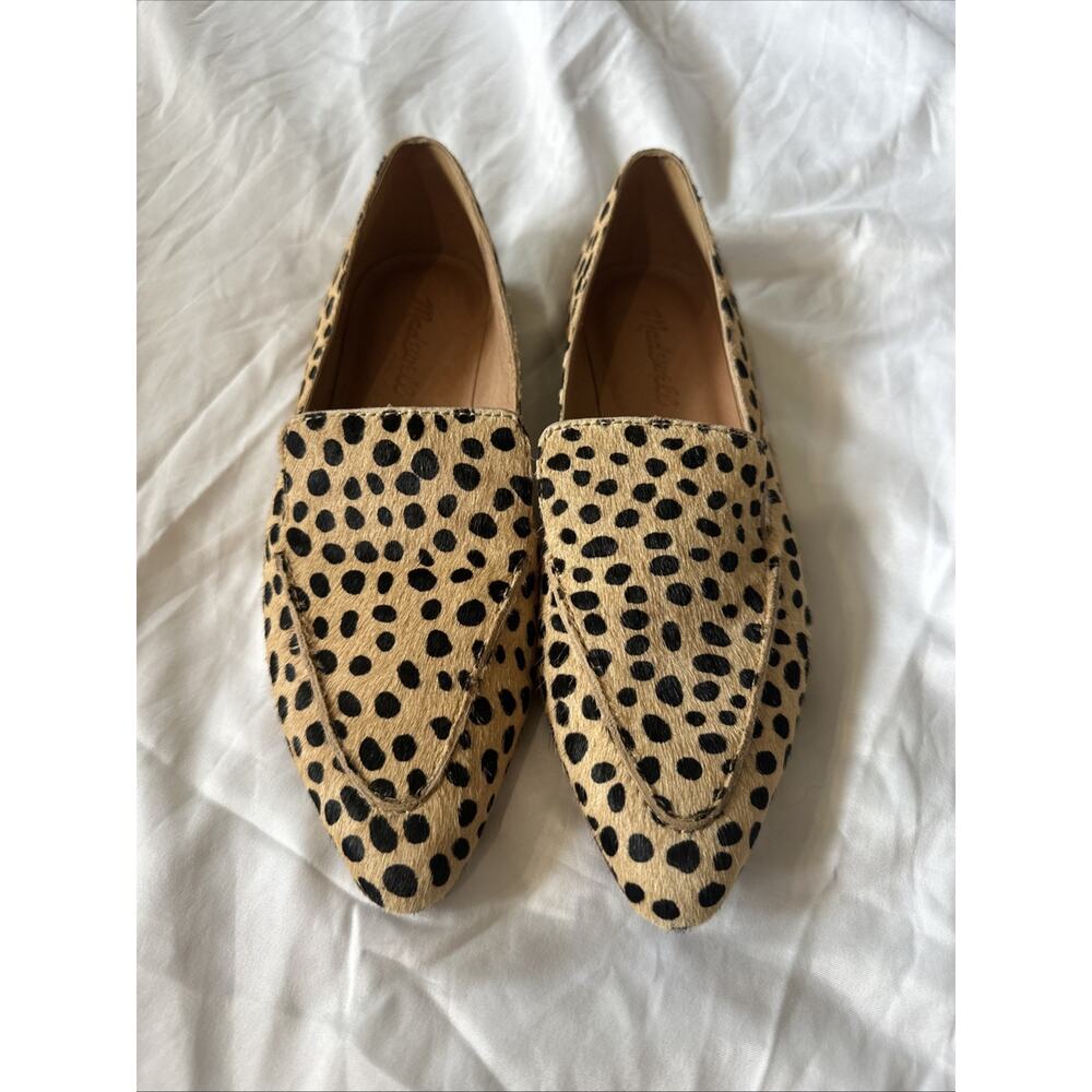 Madewell Frances Skimmer Spotted Calf Hair AH761 Sz 7.5
